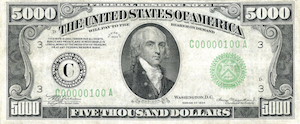5000 dollar bill (smaller)