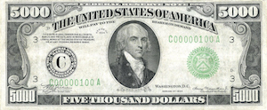 5000 dollar bill (smaller)